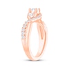 Thumbnail Image 2 of Now + Forever Round-Cut Diamond Three-Stone Bypass Engagement Ring 7/8 ct tw 14K Rose Gold