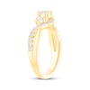Thumbnail Image 2 of Now + Forever Round-Cut Diamond Three-Stone Bypass Engagement Ring 7/8 ct tw 14K Yellow Gold