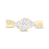 Thumbnail Image 3 of Now + Forever Round-Cut Diamond Three-Stone Bypass Engagement Ring 7/8 ct tw 14K Yellow Gold