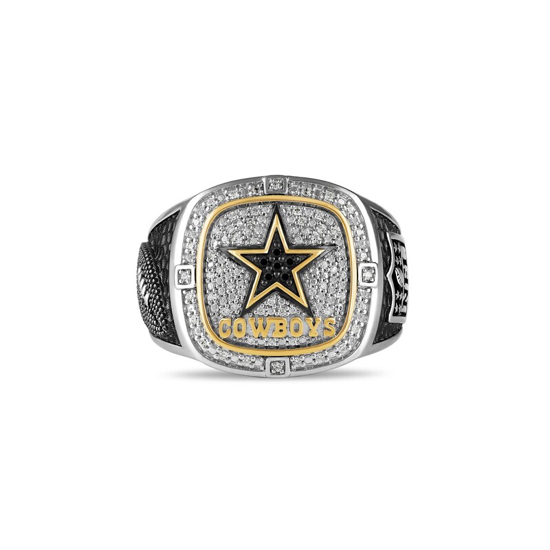 Main Image 1 of True Fans Dallas Cowboys Championship Ring Sterling Silver & 10K Yellow Gold Ring