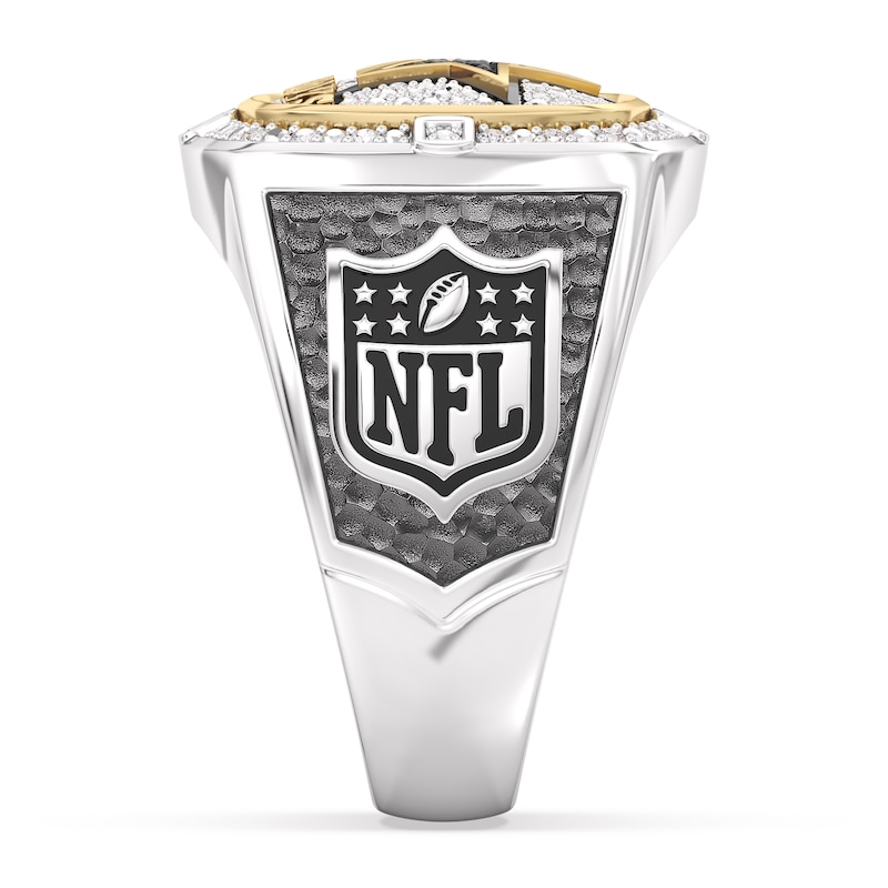 Main Image 3 of True Fans Dallas Cowboys Championship Ring Sterling Silver & 10K Yellow Gold Ring