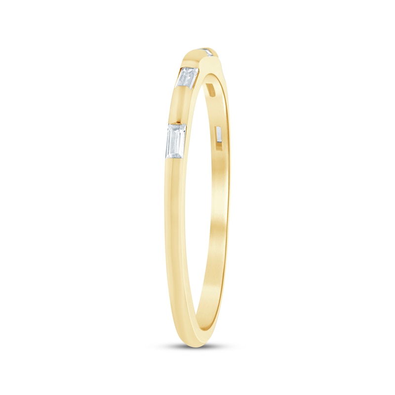 Main Image 2 of Now + Forever Baguette-Cut Diamond Five-Stone Anniversary Ring 1/5 ct tw 10K Yellow Gold
