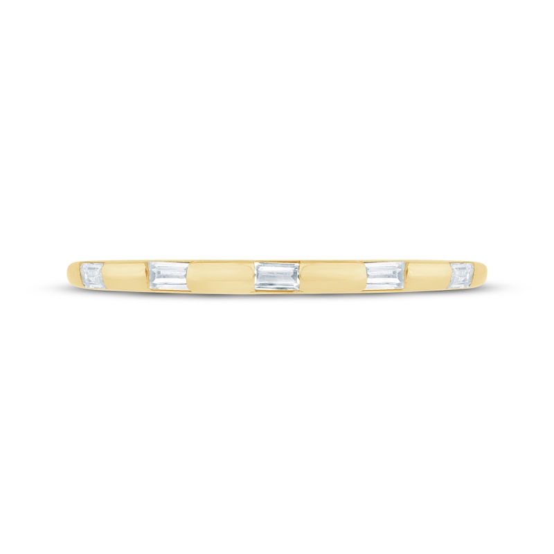 Main Image 3 of Now + Forever Baguette-Cut Diamond Five-Stone Anniversary Ring 1/5 ct tw 10K Yellow Gold