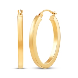 Hoop Earrings 14K Yellow Gold 30mm