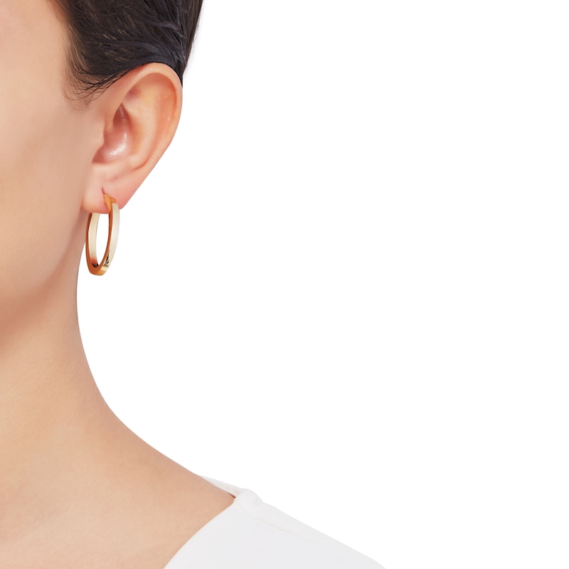 Main Image 4 of Hoop Earrings 14K Yellow Gold 30mm