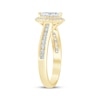 Thumbnail Image 2 of Now + Forever Marquise-Cut Diamond Double Halo Engagement Ring 5/8 ct tw 14K Yellow Gold