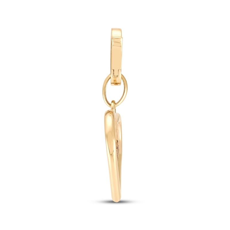 Main Image 3 of Charmed Memories Heart Outline &quot;Love&quot; Charm 10K Yellow Gold