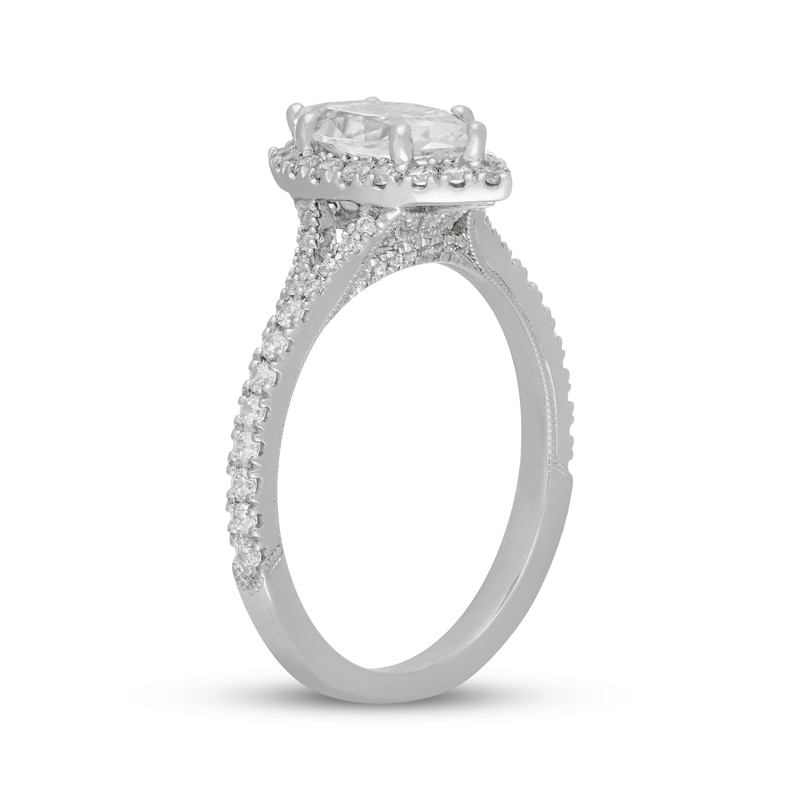 Main Image 2 of Neil Lane Marquise-Shaped Diamond Halo Engagement Ring 1-3/8 ct tw 14K White Gold