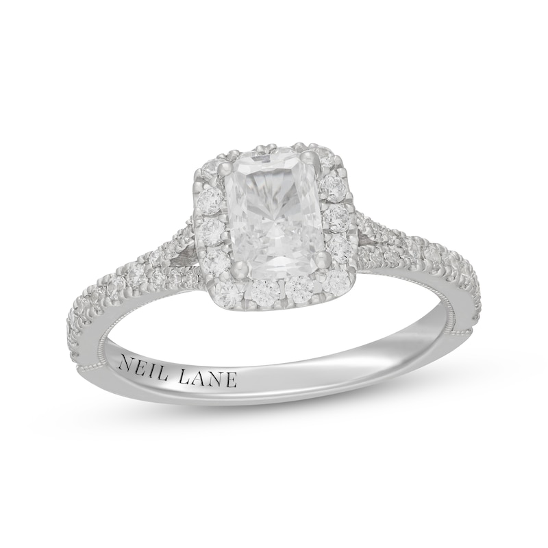 Main Image 1 of Neil Lane Radiant-Cut Diamond Engagement Ring 1-1/8 ct tw 14K White Gold
