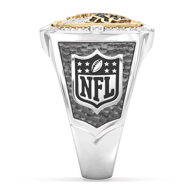 Main Image 3 of True Fans Detroit Lions Championship Ring Sterling Silver & 10K Yellow Gold Ring