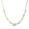 Thumbnail Image 3 of STUDIO BY KAY Baguette, Pear & Round-Cut Lab-Created Emerald Necklace 24K Yellow Gold Vermeil Sterling Silver 18"
