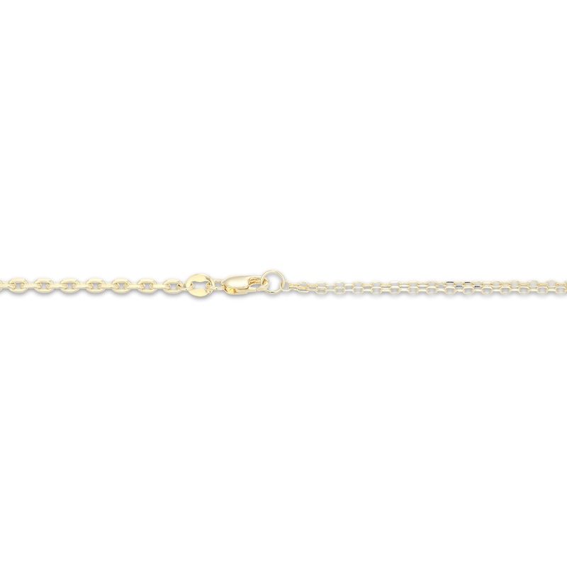 Main Image 4 of STUDIO BY KAY Baguette, Pear & Round-Cut Lab-Created Emerald Necklace 24K Yellow Gold Vermeil Sterling Silver 18"
