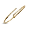 Thumbnail Image 2 of Italian Brilliance Diamond-Cut Bypass Cuff Bracelet 14K Yellow Gold