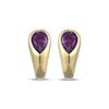 Thumbnail Image 2 of STUDIO BY KAY Pear-Shaped Amethyst Huggie Hoop Earrings 24K Yellow Gold Vermeil Sterling Silver