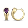 Thumbnail Image 3 of STUDIO BY KAY Pear-Shaped Amethyst Huggie Hoop Earrings 24K Yellow Gold Vermeil Sterling Silver