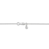 Thumbnail Image 4 of Cultured Pearl & White Lab-Created Sapphire Drop Necklace Sterling Silver 18"