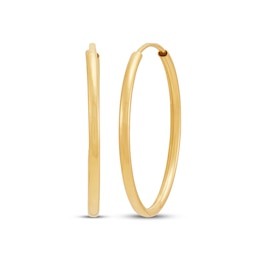 Polished Endless Hoop Earrings 14K Yellow Gold 16mm