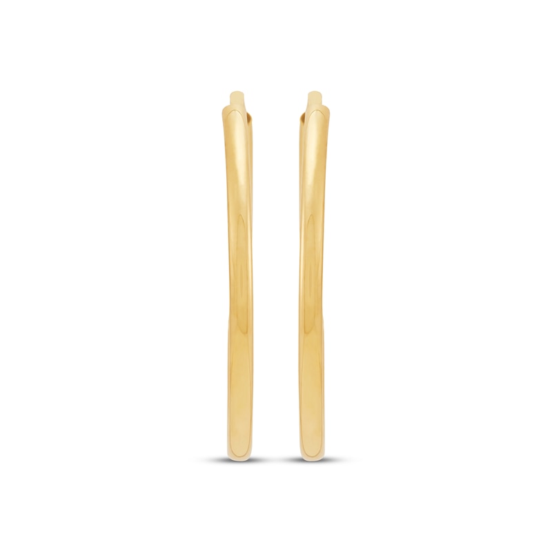 Main Image 2 of Polished Endless Hoop Earrings 14K Yellow Gold 16mm