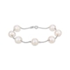 Thumbnail Image 1 of Cultured Pearl Station Bracelet Sterling Silver 7.25"