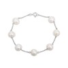 Thumbnail Image 2 of Cultured Pearl Station Bracelet Sterling Silver 7.25"