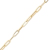 Thumbnail Image 2 of 3.5mm Paperclip Chain Bar Necklace Hollow 10K Yellow Gold 18"