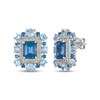 Thumbnail Image 1 of Le Vian Blue Topaz & Sapphire Earrings 1/2 ct tw Diamonds 14K Vanilla Gold