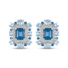 Thumbnail Image 2 of Le Vian Blue Topaz & Sapphire Earrings 1/2 ct tw Diamonds 14K Vanilla Gold