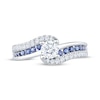 Thumbnail Image 3 of Now + Forever Round-Cut Diamond & Natural Blue Sapphire Bypass Engagement Ring 3/4 ct tw 14K White Gold