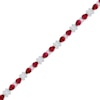 Thumbnail Image 2 of Pear-Shaped Lab-Created Ruby & White Lab-Created Sapphire Bracelet Sterling Silver 7&quot;