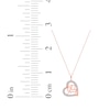 Thumbnail Image 7 of Diamond Chinese &quot;Mother&quot; Heart Necklace 1/4 ct tw 10K Rose Gold 18&quot;