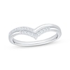 Thumbnail Image 1 of Now + Forever Diamond Chevron Anniversary Ring 1/8 ct tw 10K White Gold