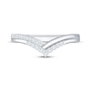 Thumbnail Image 3 of Now + Forever Diamond Chevron Anniversary Ring 1/8 ct tw 10K White Gold
