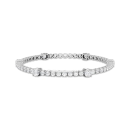 KAY Lab-Grown Diamonds Station Tennis Bracelet 6 ct tw 10K White Gold 7"