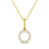 Thumbnail Image 1 of KAY Signature Collection Lab-Grown Diamond Open Circle Necklace 1/10 ct tw 18K Yellow Gold-Plated Sterling Silver 18"