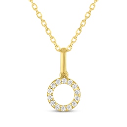 KAY Signature Collection Lab-Grown Diamond Open Circle Necklace 1/10 ct tw 18K Yellow Gold-Plated Sterling Silver 18"