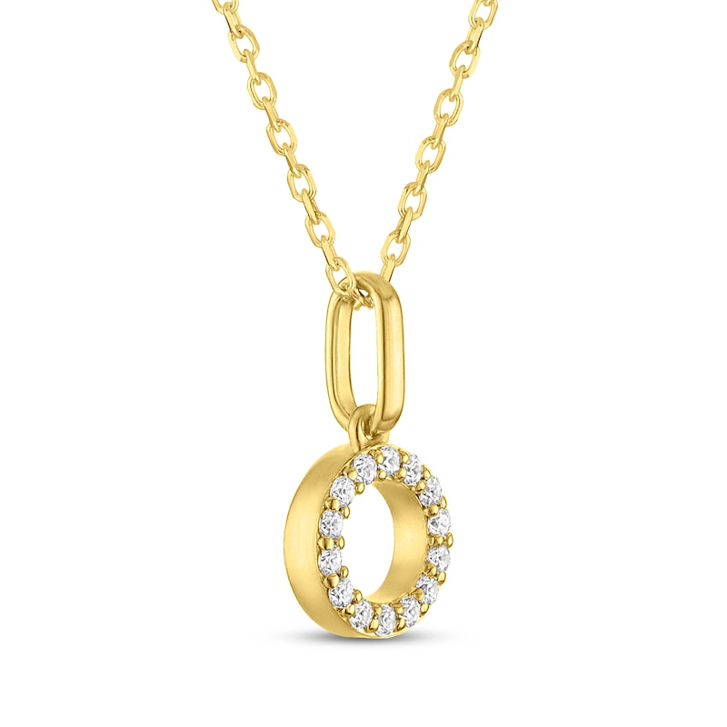 Main Image 2 of KAY Signature Collection Lab-Grown Diamond Open Circle Necklace 1/10 ct tw 18K Yellow Gold-Plated Sterling Silver 18"