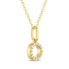 Thumbnail Image 3 of KAY Signature Collection Lab-Grown Diamond Open Circle Necklace 1/10 ct tw 18K Yellow Gold-Plated Sterling Silver 18"