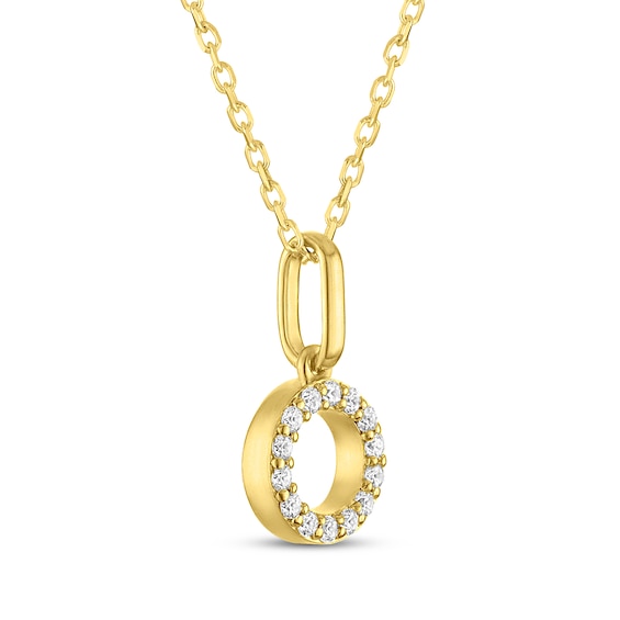 Thumbnail Image 3 of KAY Signature Collection Lab-Grown Diamond Open Circle Necklace 1/10 ct tw 18K Yellow Gold-Plated Sterling Silver 18"