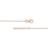 Thumbnail Image 3 of Diamond Heart Outline Station Anklet 1/8 ct tw 10K Rose Gold 10"