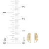 Thumbnail Image 5 of Diamond Three-Row Staggered Huggie Hoop Earrings 1/4 ct tw 10K Yellow Gold