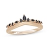 Thumbnail Image 1 of Neil Lane Pear-Shaped & Round-Cut Black Diamond Contour Anniversary Ring 1/5 ct tw 14K Yellow Gold