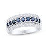 Thumbnail Image 1 of Now + Forever Blue Sapphire & Diamond Anniversary Ring 1/2 ct tw 10K White Gold