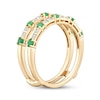 Thumbnail Image 2 of Now + Forever Natural Emerald & Diamond Enhancer Ring 1/5 ct tw 14K Yellow Gold