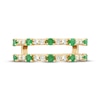 Thumbnail Image 3 of Now + Forever Natural Emerald & Diamond Enhancer Ring 1/5 ct tw 14K Yellow Gold