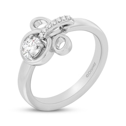 Disney Treasures Mickey Mouse Lab-Grown Diamond Ring 3/8 ct tw Sterling Silver