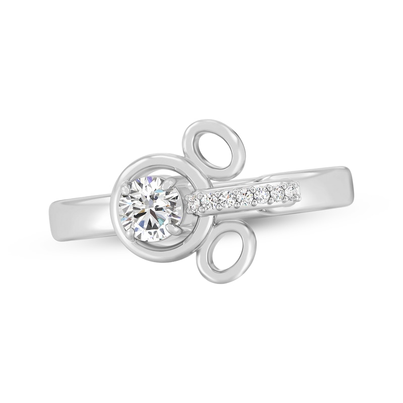 Main Image 4 of Disney Treasures Mickey Mouse Lab-Grown Diamond Ring 3/8 ct tw Sterling Silver