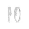 Thumbnail Image 1 of KAY Lab-Grown Diamonds Marquise & Round-Cut Hoop Earrings 1 ct tw 10K White Gold