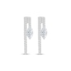 Thumbnail Image 2 of KAY Lab-Grown Diamonds Marquise & Round-Cut Hoop Earrings 1 ct tw 10K White Gold