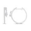 Thumbnail Image 3 of KAY Lab-Grown Diamonds Marquise & Round-Cut Hoop Earrings 1 ct tw 10K White Gold
