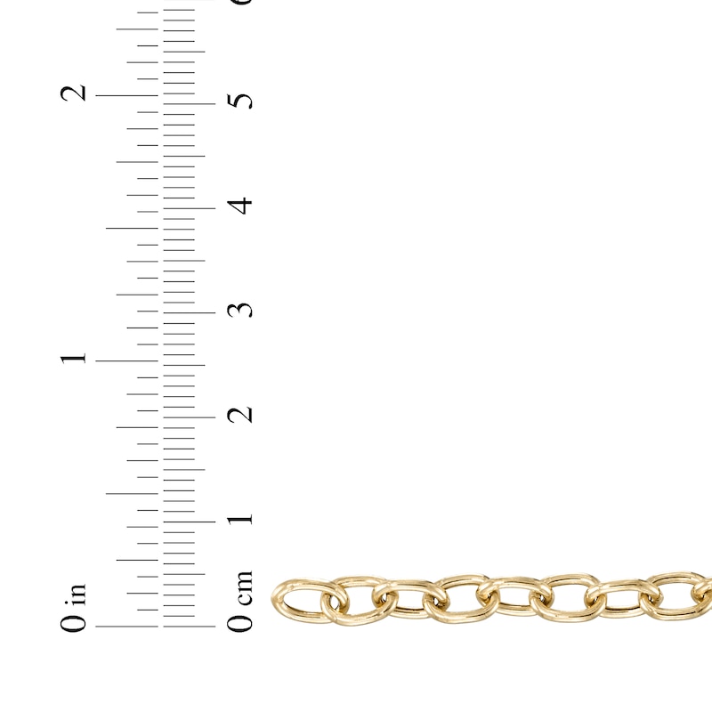 Main Image 4 of Paperclip Link Station Necklace 24K Yellow Gold Vermeil Hollow Sterling Silver 18"